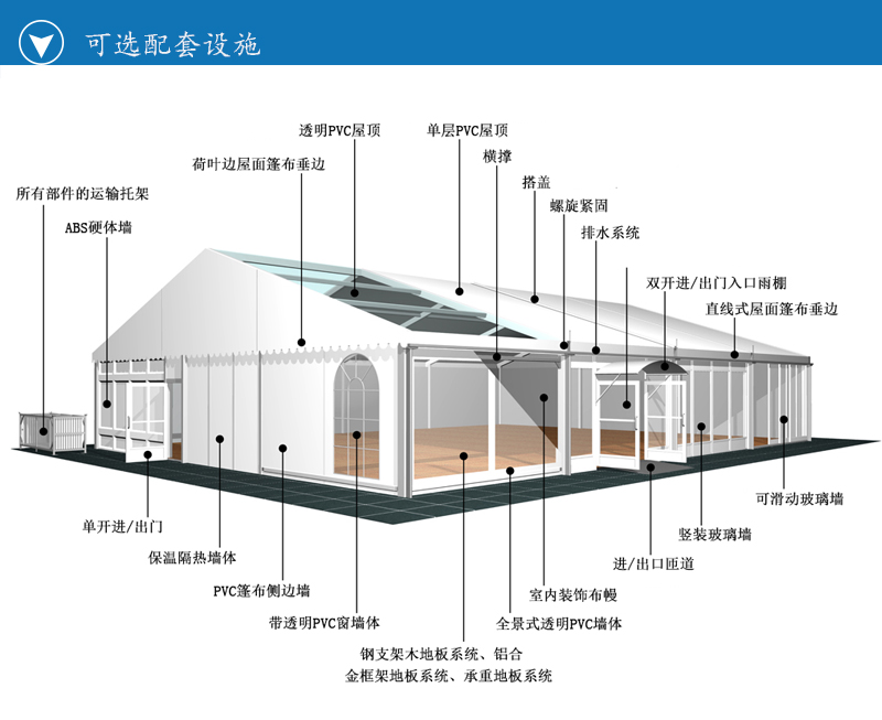 篷房，篷房銷售，篷房定制， 多邊形坡頂篷房