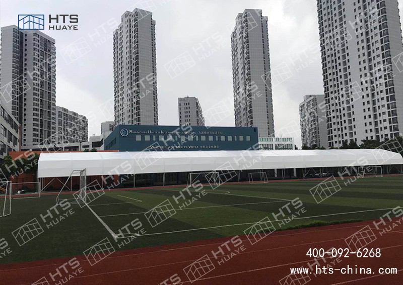 學校流行的籃球場雨棚，3000平方交付期為3周時間